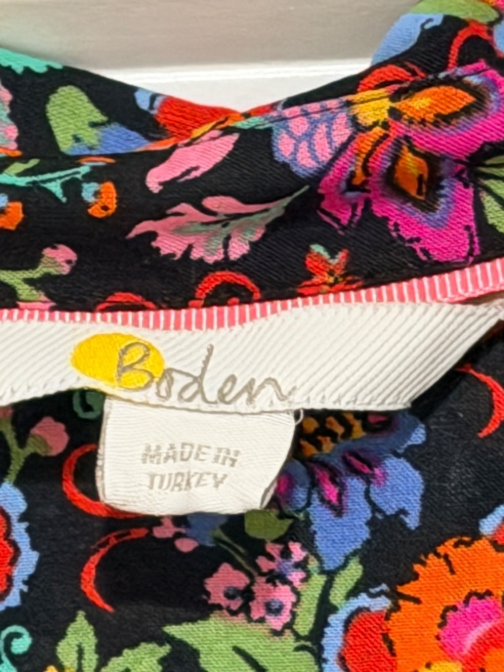 BODEN Mini Floral Shirt Dress Women's Size 6L 6 L Long Tall - Picture 3 of 5